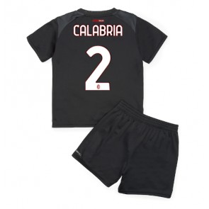 AC Milan Davide Calabria #2 babykläder Hemmatröja barn 2022-23 Korta ärmar (+ Korta byxor)